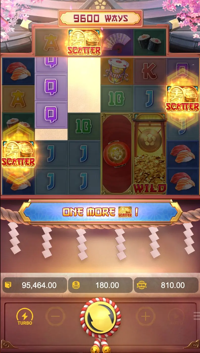 Lucky Neko Free Spins bonus round with Scatter coins triggering 10 free spins and cat multiplier active